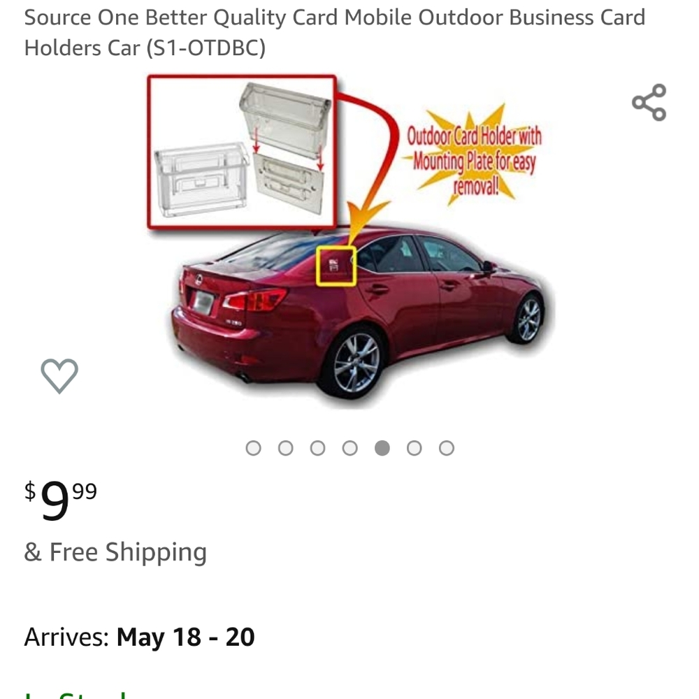Business card holder for your car - Picture 2 of 4